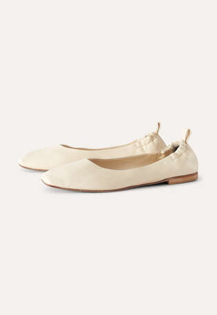 Pumps mit quadratischer Zehenpartie, Ecru, webstill