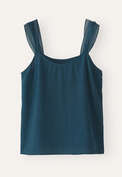 Camisole mit Chiffontr&auml;gern, Dunkles Aquamarin, webstill