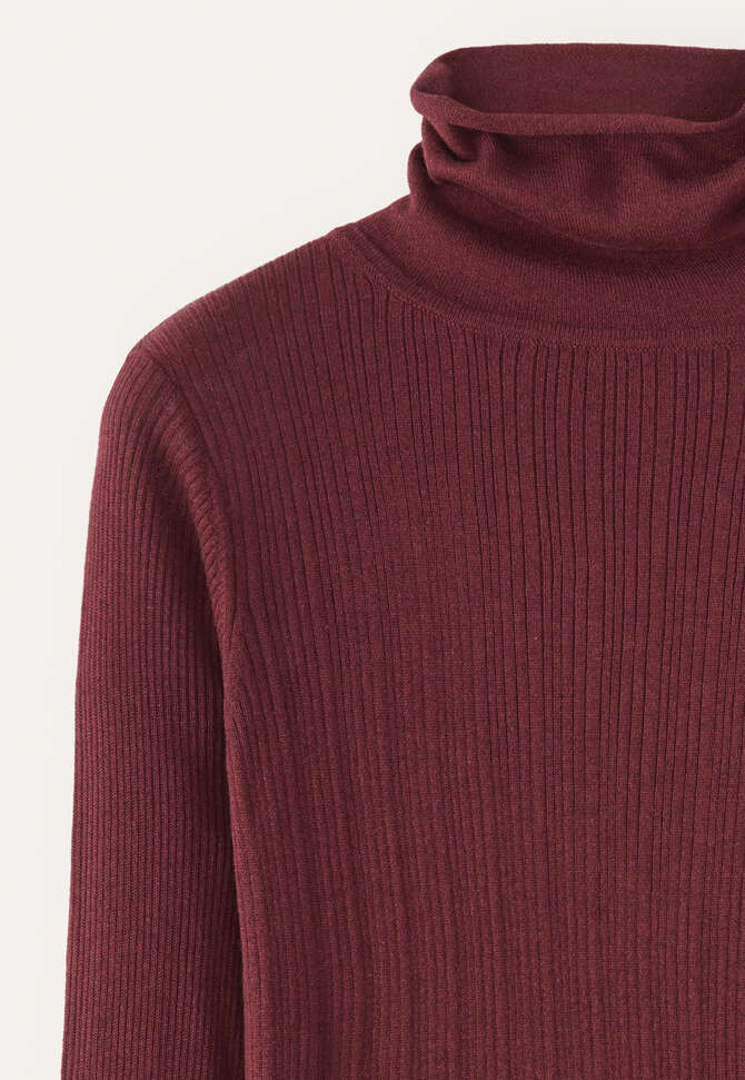 Gerippter Pullover, Weinrot, completeTheLook