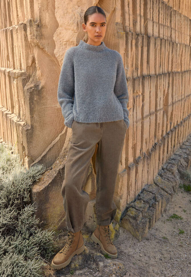 Pullover mit Trichterkragen, Frostiges Petrol, completeTheLook