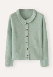 Cardigan mit Kragen, Mint/Aqua, webstill