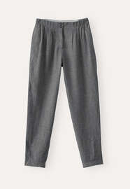 Schmal zulaufende Hose, Gewaschenes Grau, webstill