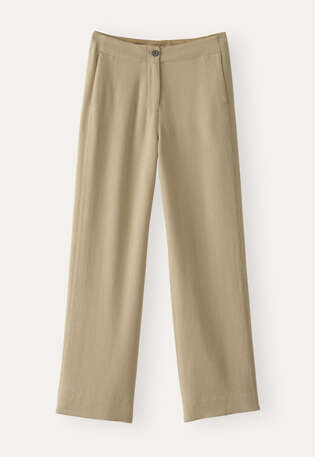 Weich geschnittene Hose, Blasses Taupe, webstill