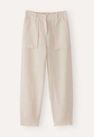 Hose mit schmal zulaufendem Bein, Kiesel, webstill