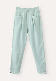 Schmal zulaufende Hose, Zartes Aqua, webstill