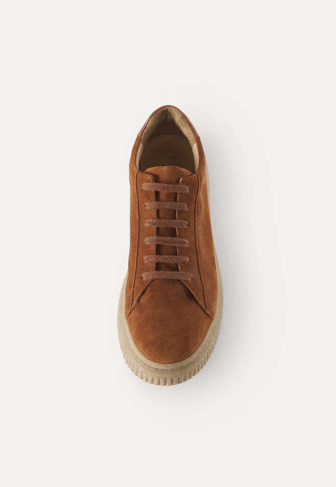 Sneaker mit klobiger Sohle, Dunkles Lohbraun, completeTheLook