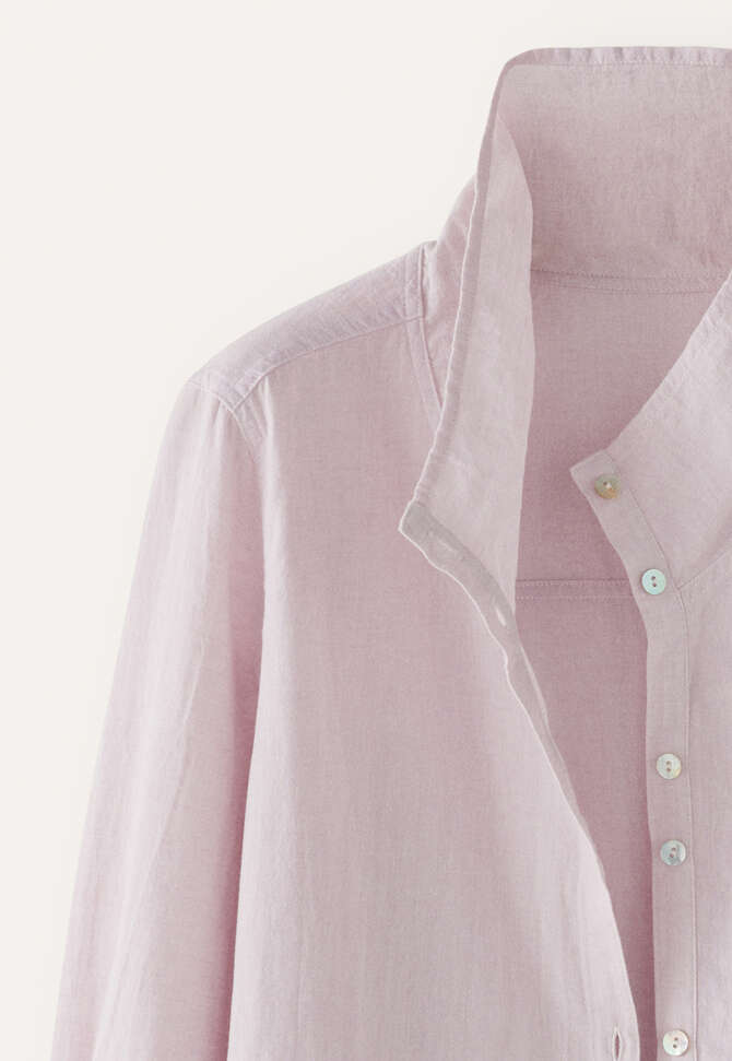 Hemd mit Trichterkragen, Blasses Lavendel, completeTheLook