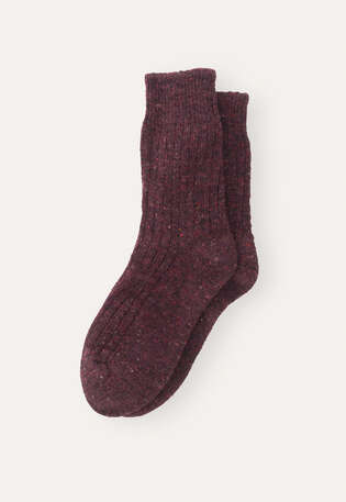 Donegal-Socken, Aubergine, webstill