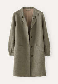 Lange Jacke, Khakigrau, webstill