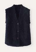 Strickweste, Petrolblau, webstill