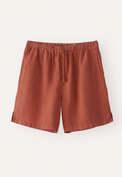 Schlupf-Shorts, Terrakottarot, webstill