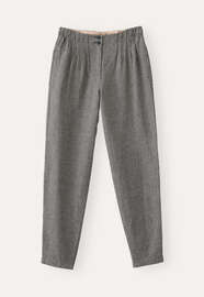 Schmal zulaufende Hose, Monochrom, webstill