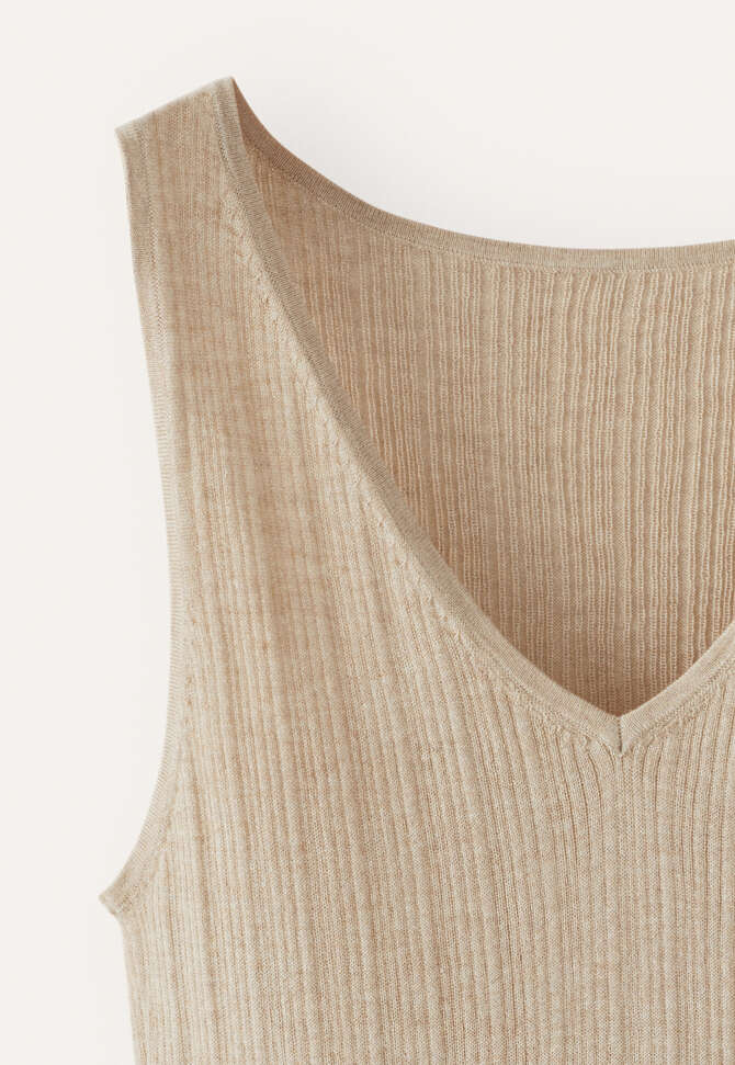 Geripptes Tr&auml;ger-Top, Zartes Rehbraun, completeTheLook