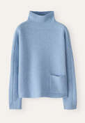Pullover mit Dolman-&Auml;rmeln, Aqua/Himmelblau, webstill