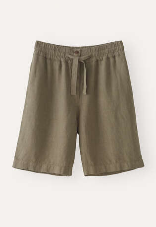 Shorts mit gebundener Taille, Zartes Champignon, webstill