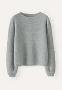 Fangmuster-Pullover, Frostiges Blau, webstill