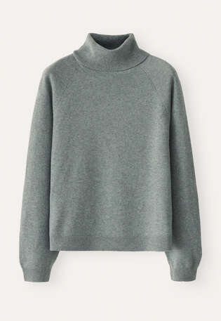 Rollkragenpullover, Lagune, webstill