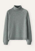 Rollkragenpullover, Lagune, webstill