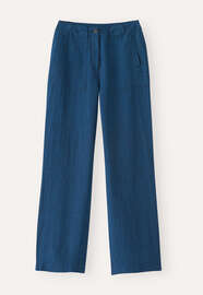 Hose mit geradem Bein, Blauschwarz, webstill