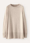 Pullover mit Raglan&auml;rmeln, Ecru/Rehbraun, webstill