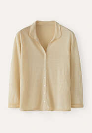 Cardigan mit Kragen, Creme, webstill