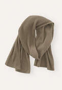 Rippstrickschal, Moos-Taupe, webstill