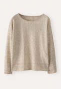 Pullover mit Dolman-&Auml;rmeln, Natur meliert, webstill