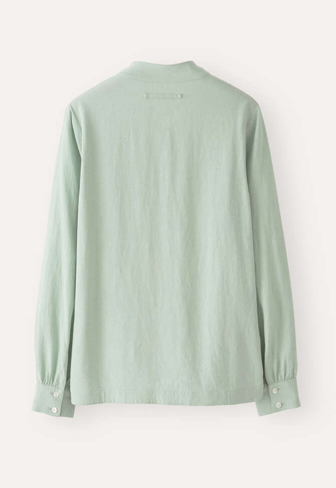 Bluse mit Trichterkragen, Aqua/Mint, completeTheLook