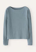Pullover mit U-Boot-Ausschnitt, Aqua/Denim, webstill