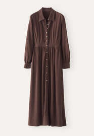 Langes Hemdkleid, Portwein, webstill