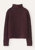 Pullover mit Trichterkragen, Weinrot, webstill