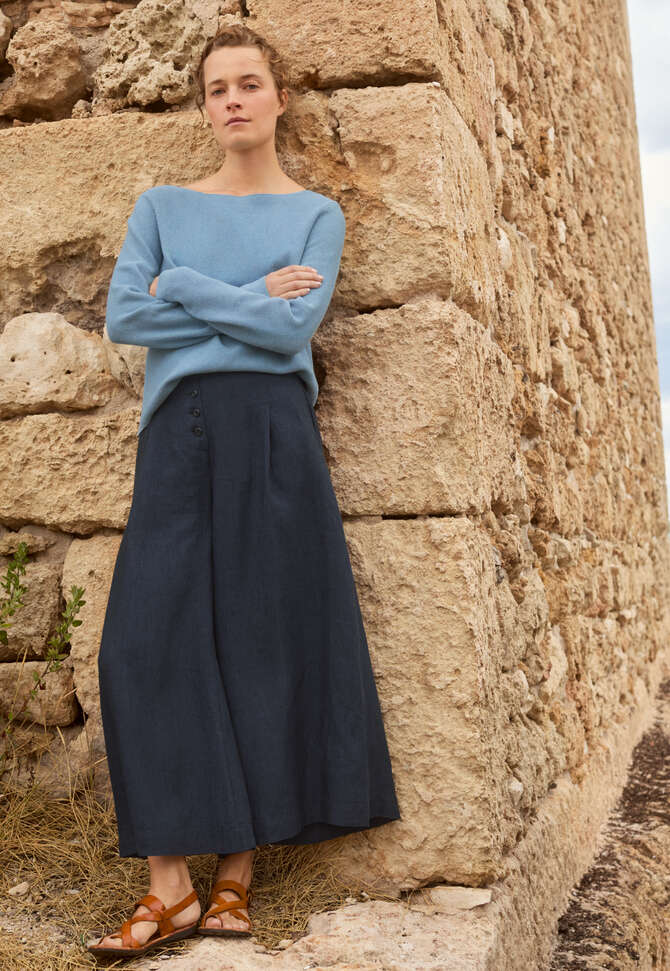 Pullover mit U-Boot-Ausschnitt, Zartes Ozeanblau, completeTheLook