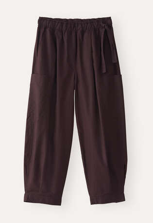 K&uuml;rzere Schlupfhose, Feigenbraun, webstill