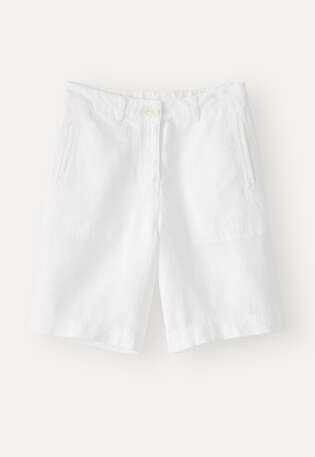 Entspannte Shorts, Wei&szlig;, webstill