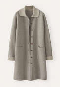 Wollwalk-Coatigan, Taupe/Rehbraun, webstill