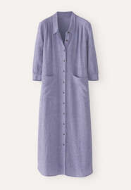 Kleid mit Faltendetail, Veilchen, webstill