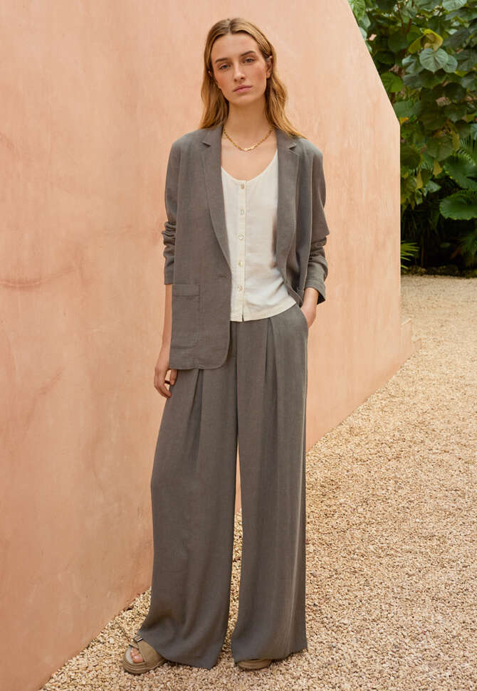 Hose mit weitem Bein, Khakibraun, completeTheLook