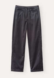 Hose mit geradem Bein, Kohlschwarz, webstill