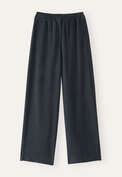 Hose mit weitem Bein, Dunkles Petrol, webstill