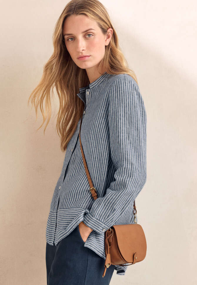 Gestreifte Bluse, Indigo/Creme, completeTheLook