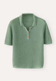 Pullover mit Kragen, Dunkles Jadegr&uuml;n, webstill