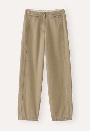 Schmale, k&uuml;rzere Jeans, Dunkeloliv, webstill