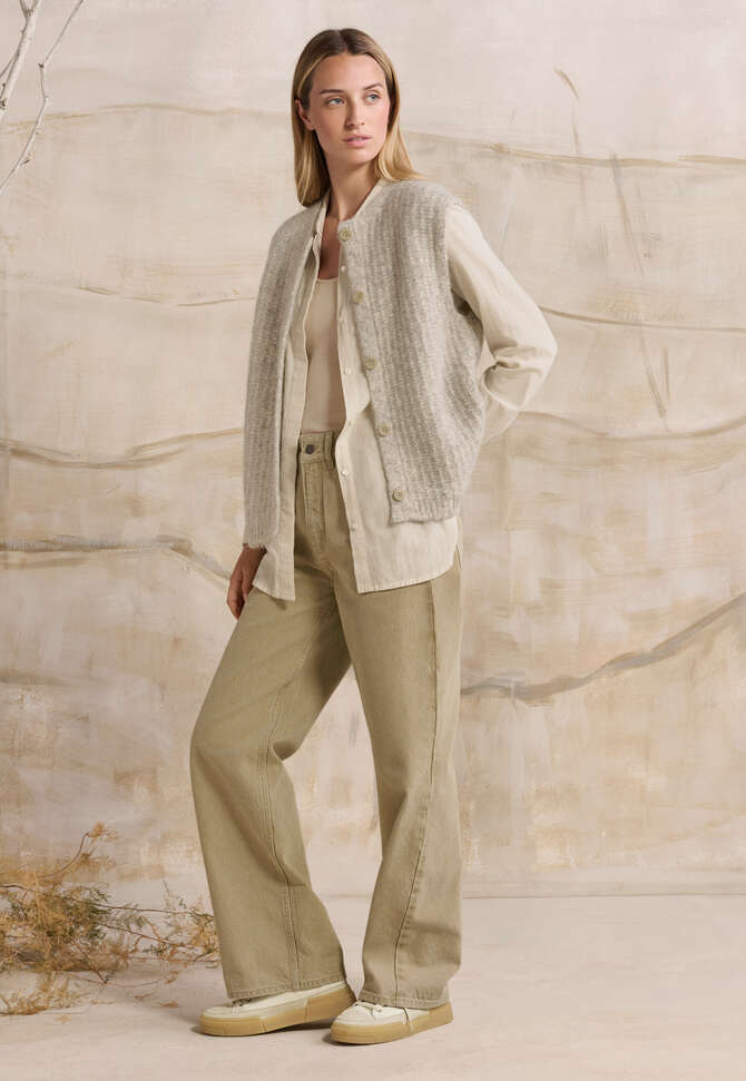 Jeans mit geradem Bein, Gewaschenes Steingrau, completeTheLook