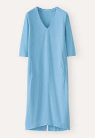 Kleid mit V-Ausschnitt, Glockenblume, webstill