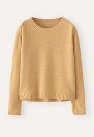 Pullover mit Rundhalsausschnitt, Zartes Pomelo, webstill