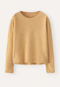 Pullover mit Rundhalsausschnitt, Zartes Pomelo, webstill