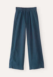 Hose mit weitem Bein, Dunkles Denimblau, webstill