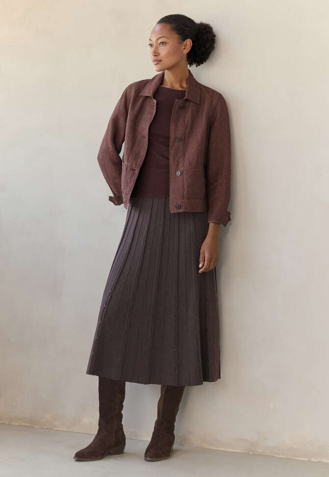 Rock im Fangmuster, Kakao, completeTheLook