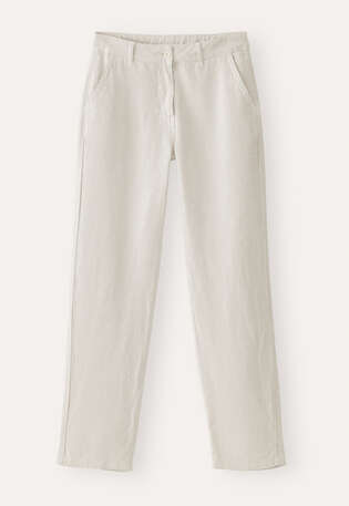 Jeans mit schmalem Bein, Ecru, webstill