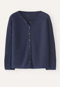 Cardigan mit Dolman-&Auml;rmeln, Blau/Schwarz, webstill
